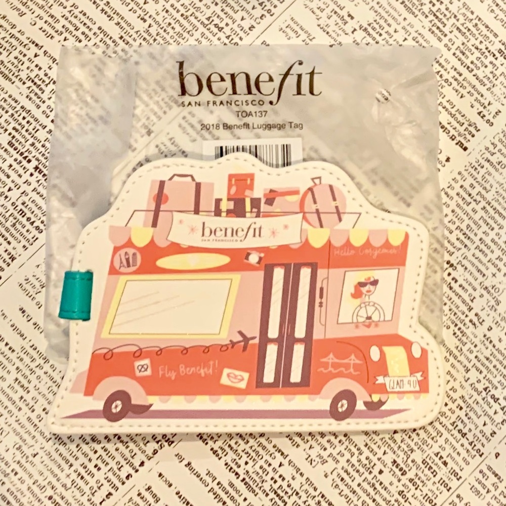 NWT Benefit luggage tag